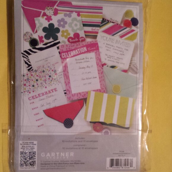 Gartner Studios Write-In Invitations "You're Invited" w/Envelopes 10 Count - Picture 2 of 2